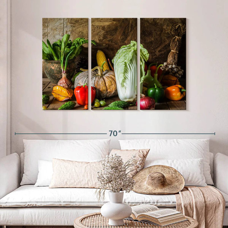 Yarlin Vegetables, 32" H x 50" W