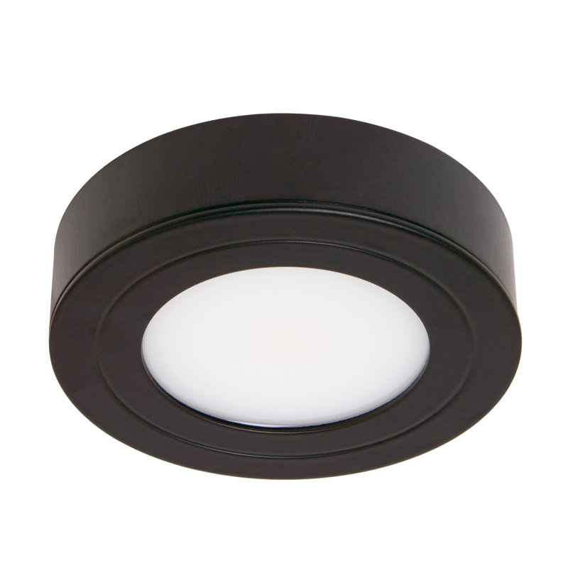Black Dimmable LED Puck Light with Daylight 5000K