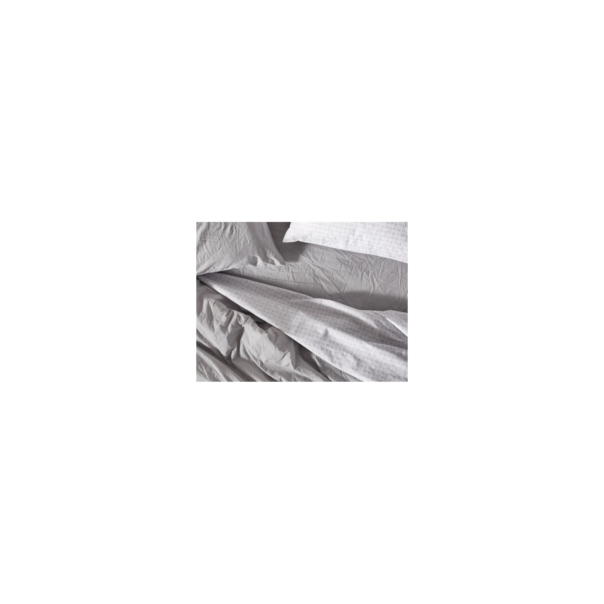 Organic Crinkled Percale 100% Cotton Percale Sheet Set, California King Sheet Set with 2 Pillowcases, Pewter