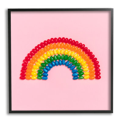«Rainbow Shaped Candies On Wood» par Lish Creative Print