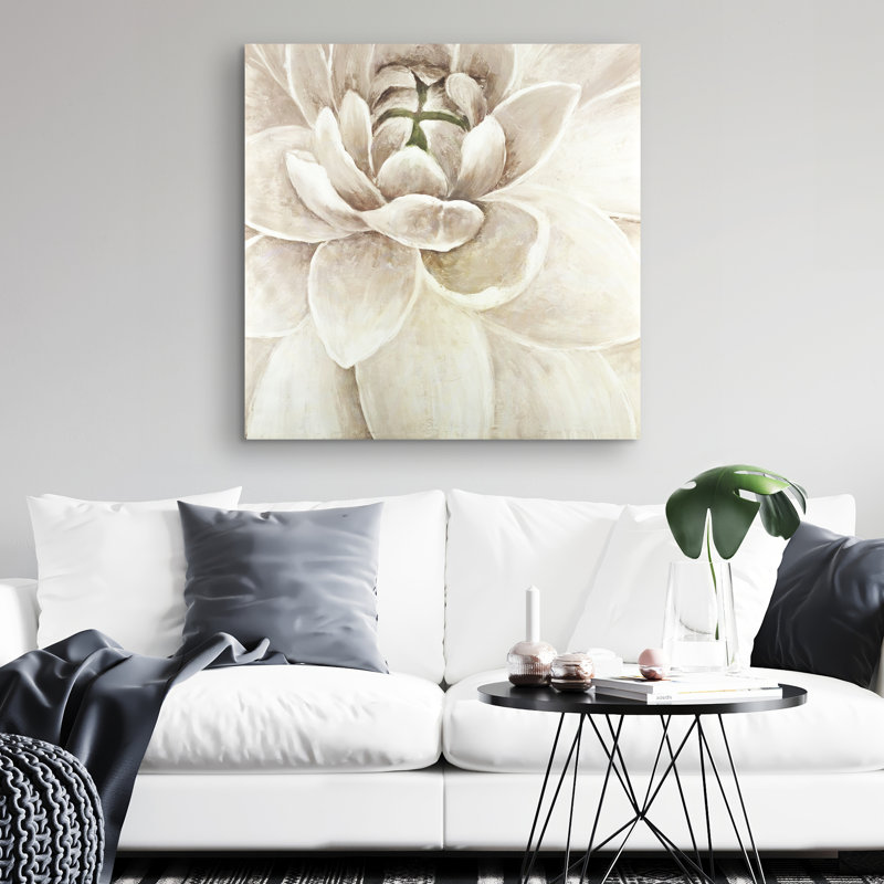 Delicate chrysanthemum - 32"x32" art on canvas