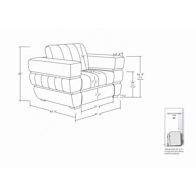 Chaise en cuir fleur, Orange