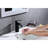 Waterfall Spout Single Handle Bathroom Sink Faucet With Pop - Up Drain And Overflow, Matte Black, Stainless Steel, Gentle , Easy Installation Outlet  With Overflow , Rust Simple Water Flow