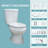 Two-piece 1.28 GPF Dual Flush Chair Height Elongated Toilet Soft-Close Seat Included