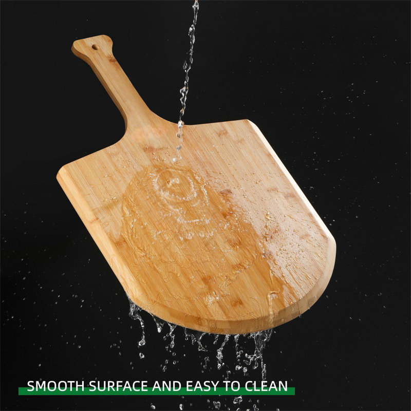 Large Bamboo Pizza Peel with Ergonomic Handle