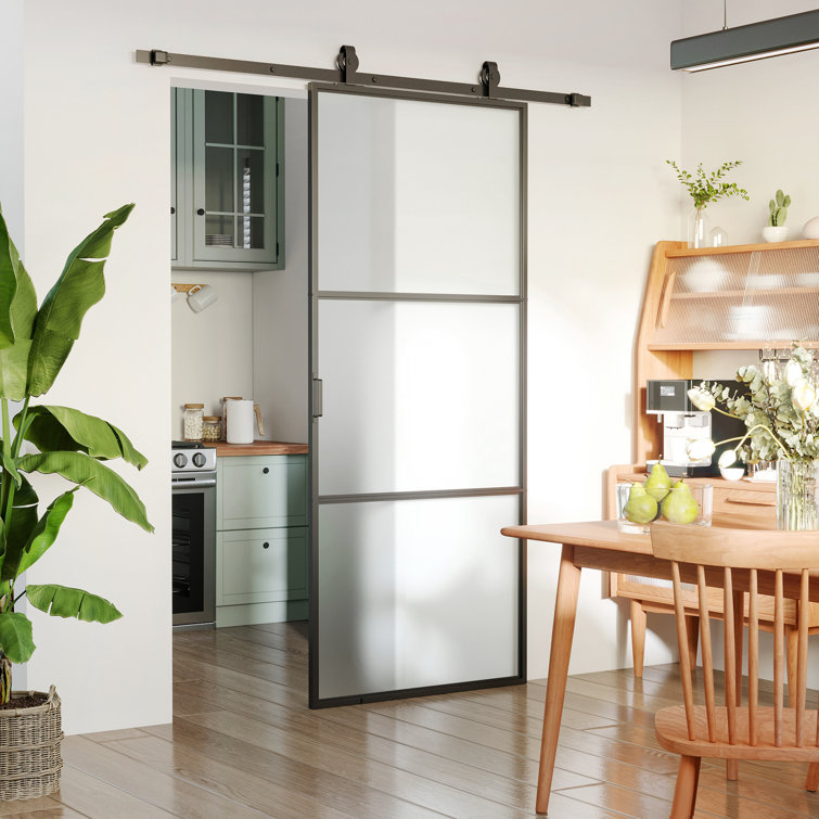 36'' x 84'' Hollow Glass Barn Door