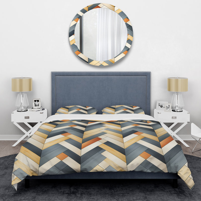 Ensemble de housse de couette en microfibre gris / beige Scandinavian Harmony II