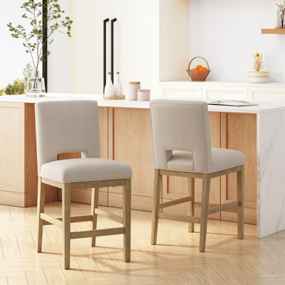 Counter Stools, Set Of 2,Fabric