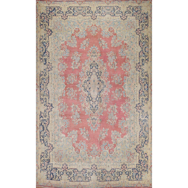 Grand tapis traditionnel rose 10 x 14