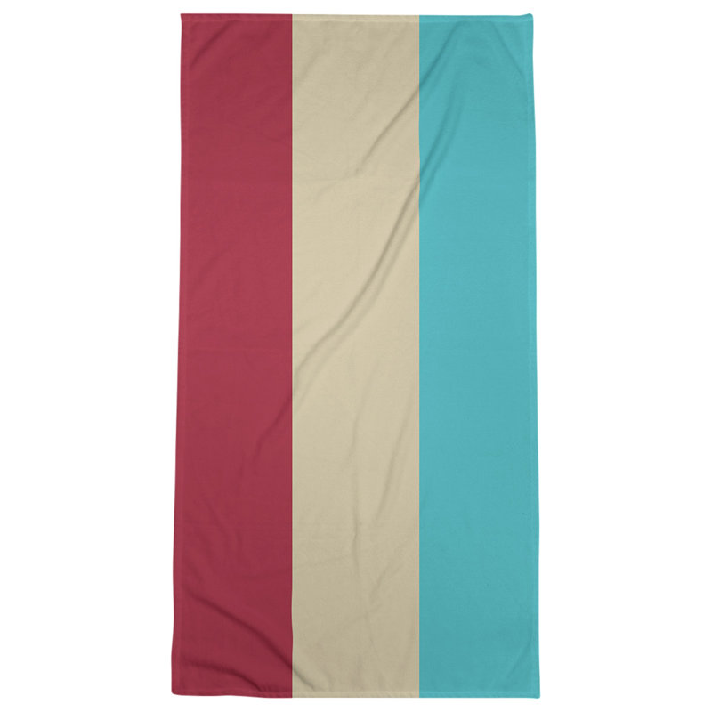 Beach Towel, Sedona Red/Sonoran Sand/Teal, Microfiber, Beach Towel