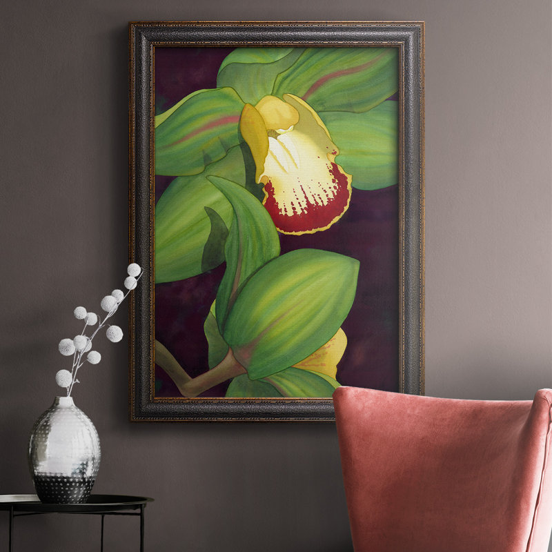 «Lime Orchid II», reproduction sur toile encadrée, H 20 po x l 16 po x P 2,5 po