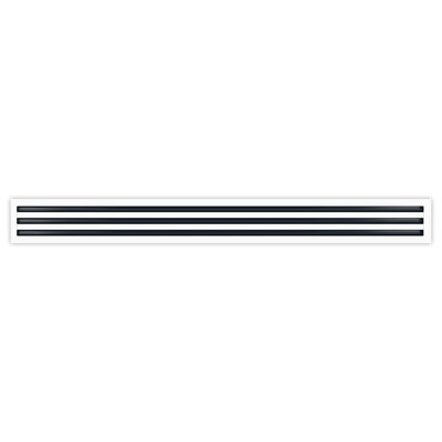 Buildmart - Diffuseur linéaire à 3 fentes 48 po - Triple fente - Évent décoratif blanc - Évent moderne / Taille: H 2 po x l 5 po x L 48 po