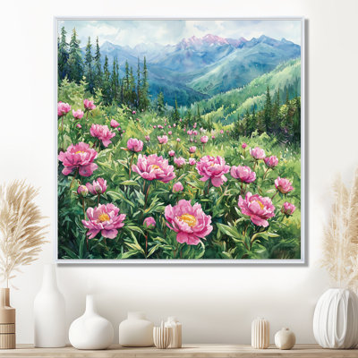 Art mural sur toile, pivoines de Gervasia dans les forêts - III