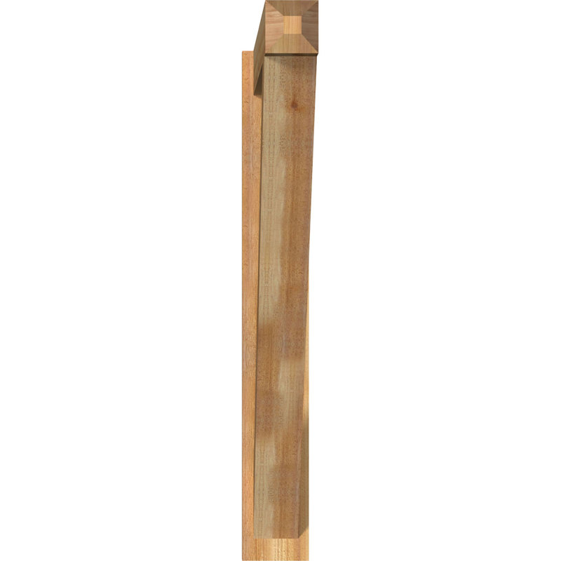 Artisan traditionnel en bois rustique, Cèdre rouge de l'Ouest de 6 po (sciage brut), P 46 po x H 46 po