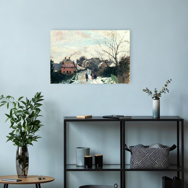 Fox Hill, Upper Norwood, 1870 Impressionist Abstract Contemporary Architecture Landscape Wall Art Print by Camille Pissarro - 1 Piece Wrapped Canvas Wall Art