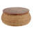 Kai Cole And Grey Rattan Wrapped Living Room Brown Coffee Table With Teak Tabletop