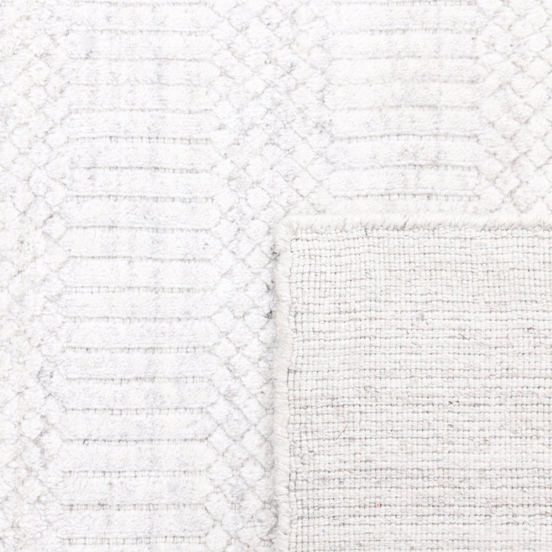 Sanam Handmade Cotton and Wool Area Rug, Rectangle 3' x 5'