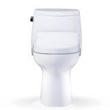 TOTO® WASHLET+® UltraMax® II One-Piece Elongated 1.28 GPF Toilet and WASHLET+® S5 Bidet Seat, Cotton White - MW6043446CEFG#01