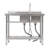 39.37'' L Freestanding Double Bowl Stainless Steel Kitchen Sink
