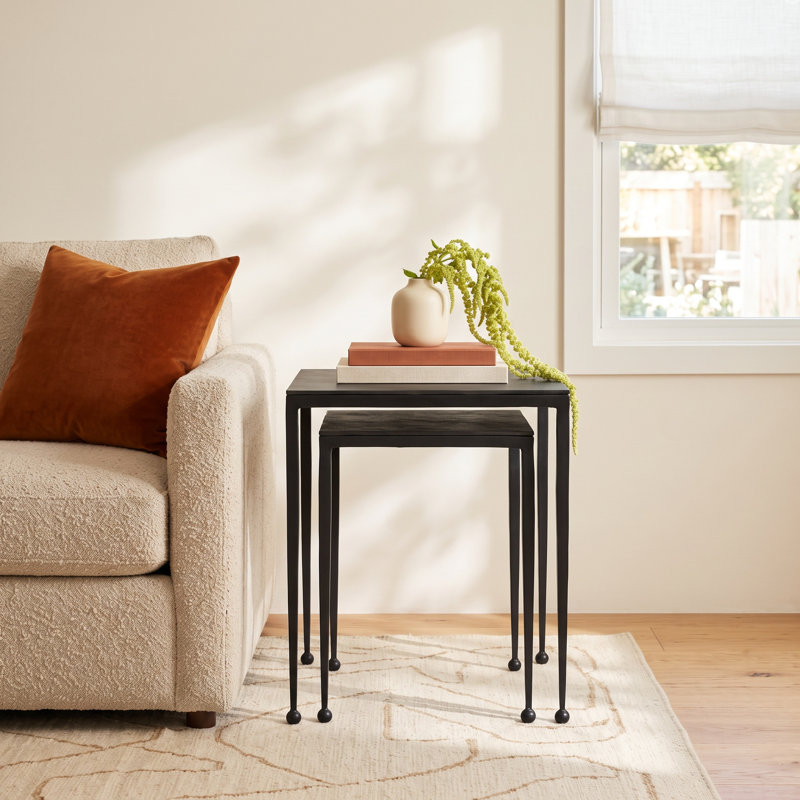 Carlen Nesting Tables, Raw Black