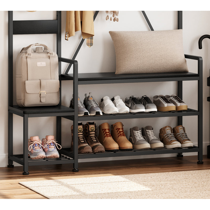 Hall Tree 113cm Wide, Black
