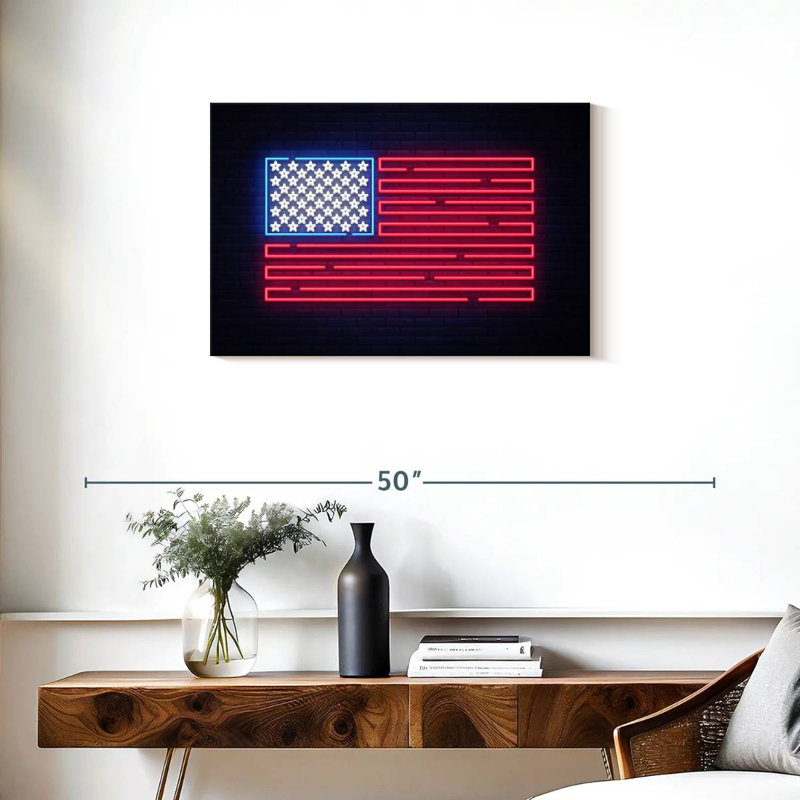 Enseigne néon Borges USA, H 20 po x l 30 po