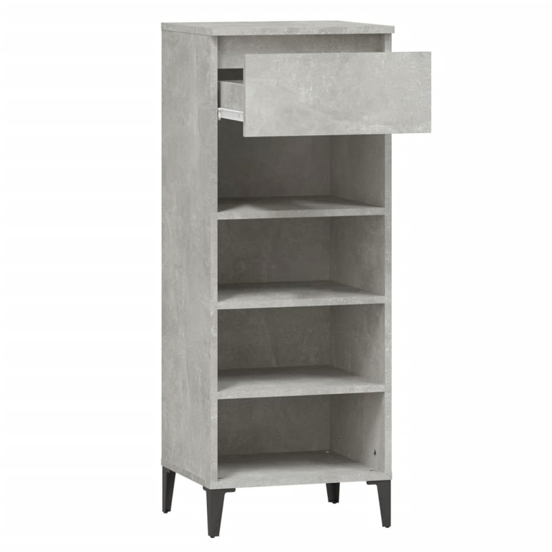 8 Pair Shoe Rack, Light Grey