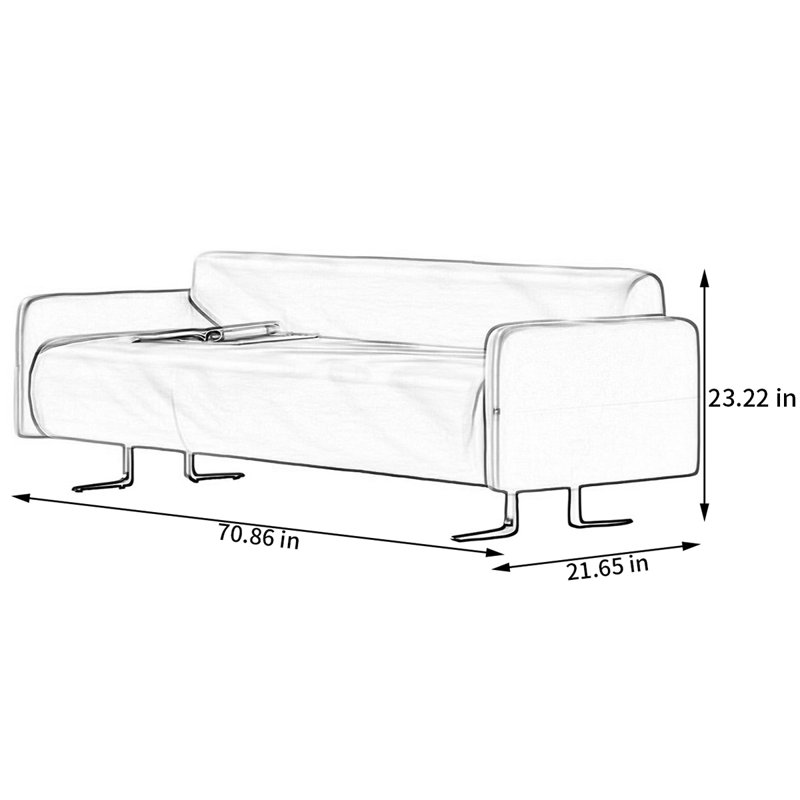 Tabouret de chambre simple italien, Crème, H 23,22 po x l 70,86 po x P 21,65 po