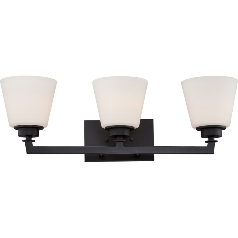 Éclairage pour meuble-lavabo à intensité variable 3 lumières Angyl, Bronze vieilli