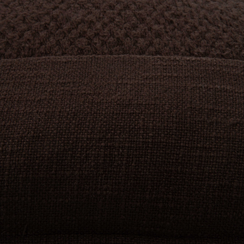 Coussin en coton Colombe, Brun foncé