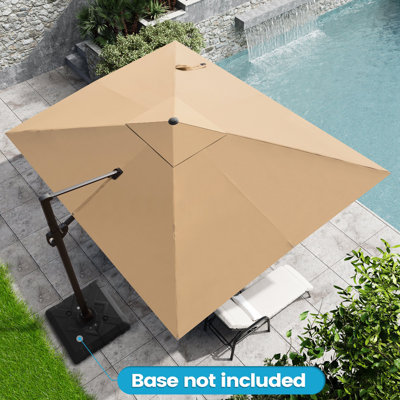 11' X 9' Rectangular Cantilever Umbrella with Weighted Base