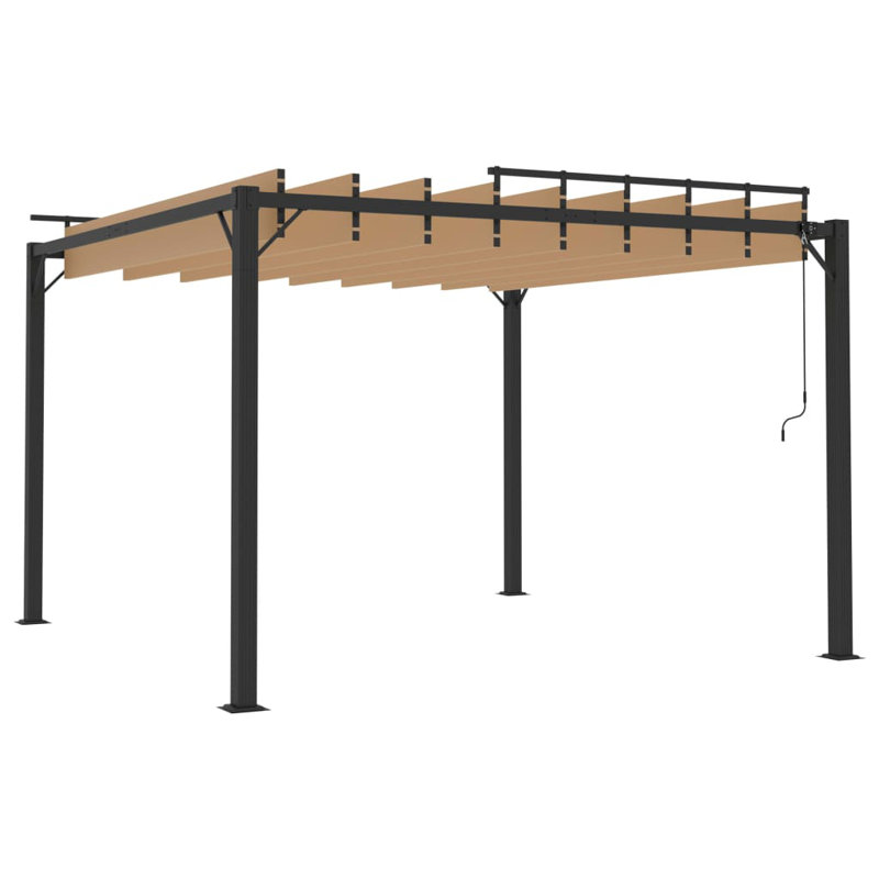 Terral 3m x 3m Aluminium Patio Gazebo, Taupe