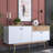 Modern Console Table with Multiple Shelves, Walnut & White, 70.9 x 34.5 x 17.7 inches | 100% Melamine Coated E1 Quality Chipboard | Wall-Mountable for Additional Storage | Scandinavian Design, Stylish & Functional
