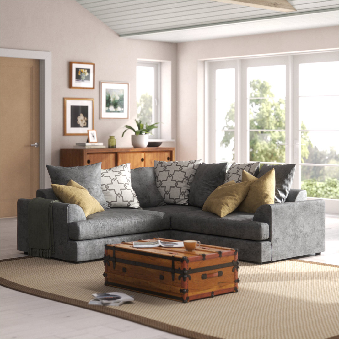 Zipcode Design Ecksofa Arabella Polsterfarbe: Dunkelgrau
