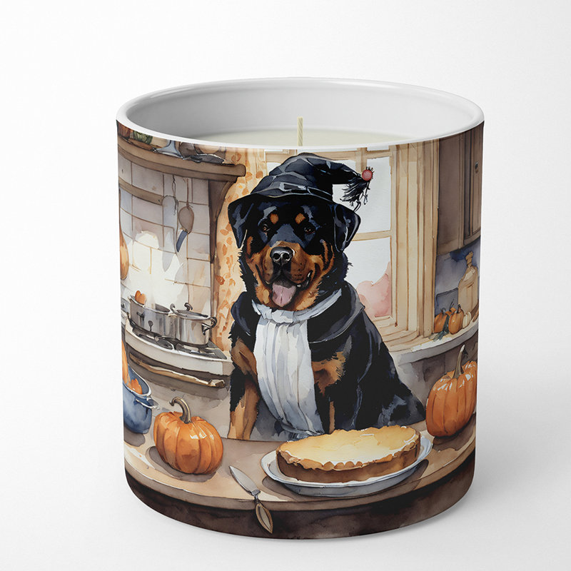 Bougie parfumée Pumpkin Pie avec support en céramique