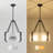 Ebern Designs Apollinaire 4-Light Matte Black Dimmable Drum Pendant with Ripple Glass, Height Adjustable Kitchen & Dining Chandelier 19.69"W