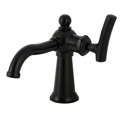 Kingston Brass Hallerbos Single-Handle 1-Hole Deck Mount Bathroom Faucet with Drain
