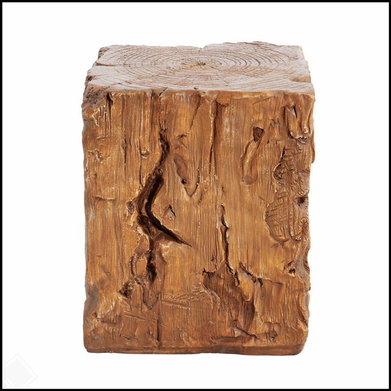 Table d'appoint en forme de souche Amira pour l'extérieur et l'intérieur Amira, résistante aux intempéries et écologique pour une utilisation polyvalente