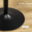 Round Dining Table with Steel Base, Non-slip Pad for Living Room