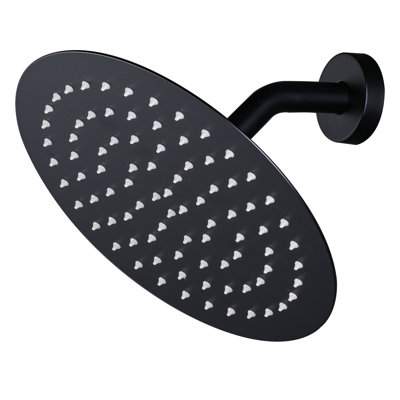 Wide Round Rain Shower Head For Bathroom With 1.8 GPM High-Pressure Swivel Rainfall Spray