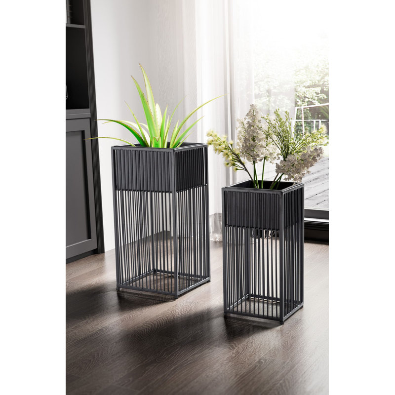 Aarick Iron Plant Stand 2 Tier Set of 2