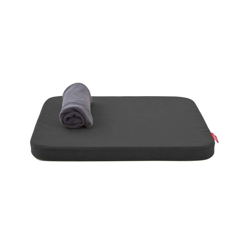 Orthopedic Microfibre Pet Bed, Dark Grey, Small (60cm W x 40cm D)