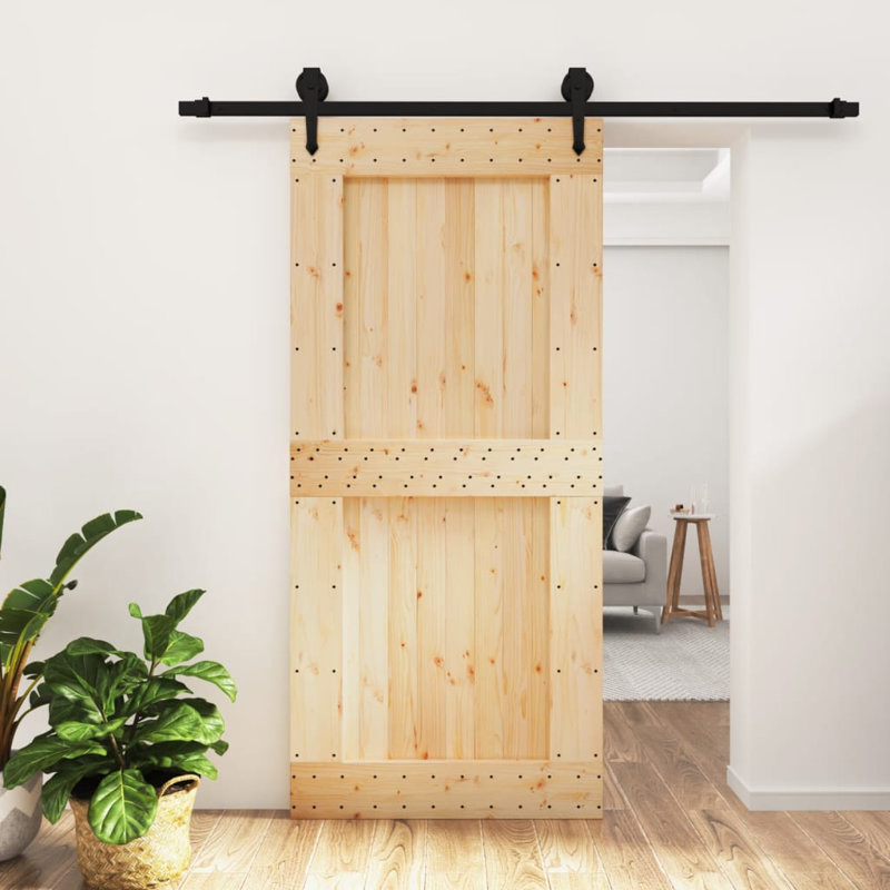 Porte coulissante avec quincaillerie Vidaxl, 37,4 po x 82,7 po