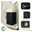 Meuble-lavabo de coin 12 po à fixation murale flottante avec plateau en céramique et porte à fermeture en douceur