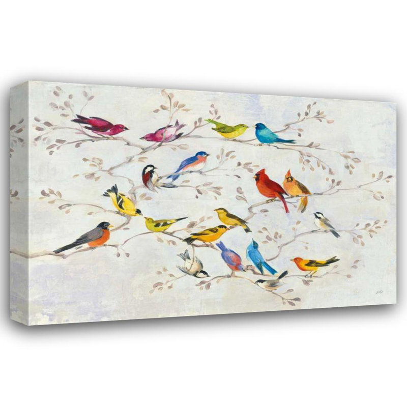 Art sur toile tendue avec galerie Red Barrel Studio® Purinton, Julia: A Little Bird Told Me 45733, H 28 po x l 40 po