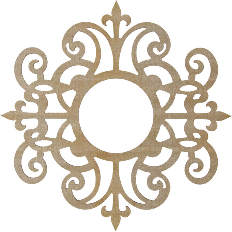 Médaillon de plafond 16 pi x 16 pi x 5 1/4 po x P 3/8 po Dijon, Hickory, H 16 po x l 16 po x P 0,38 po