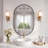 Modern Aluminum Frame Oval Wall Bathroom Mirror, Pill Shaped Vanity Mirror-1426772956-1426772958