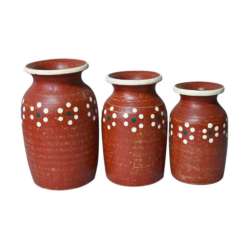 Ensemble de vases en argile Heritage avec motif floral