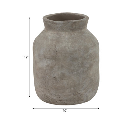 Tiyler Decorative Vase Pottery Terracotta Modern Stylish Handcrafted Accent Jar Clay Rustic Artisan Versatile Home Tabletop Decor