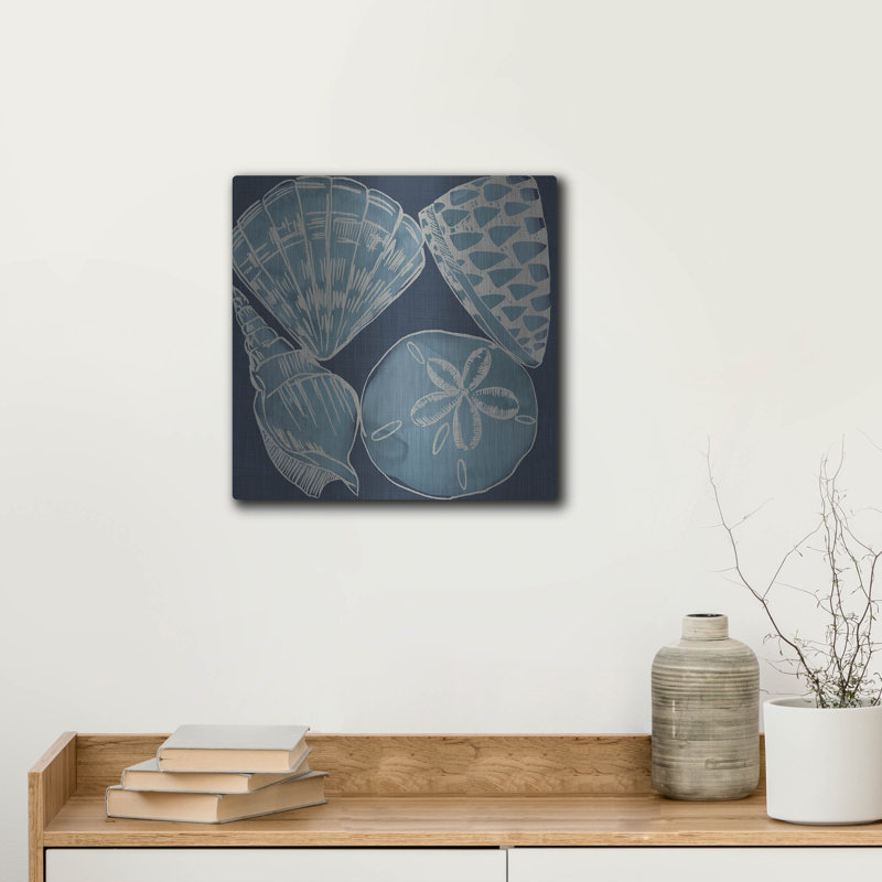  «Marine Shells 4» par Chariklia Zarris, art mural en métal, 12 po x 12 po, H 12 po x l 12 po